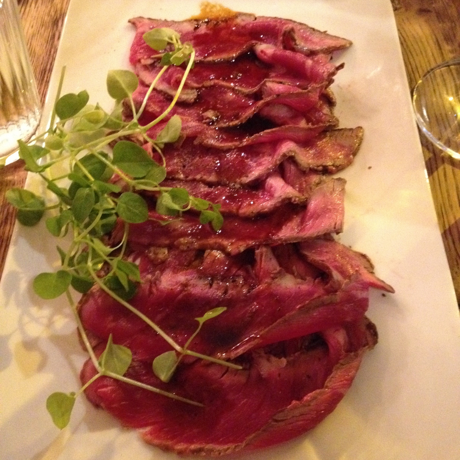 Tataki de filet de boeuf Angus fumé