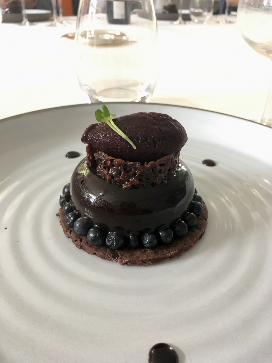 Le chocolat-myrtille L'Hostellerie