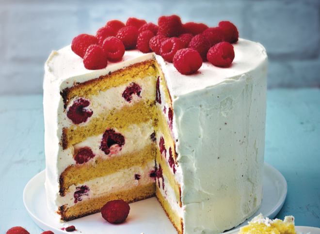 Spécial anniversaire : Layer cake citron-framboise 